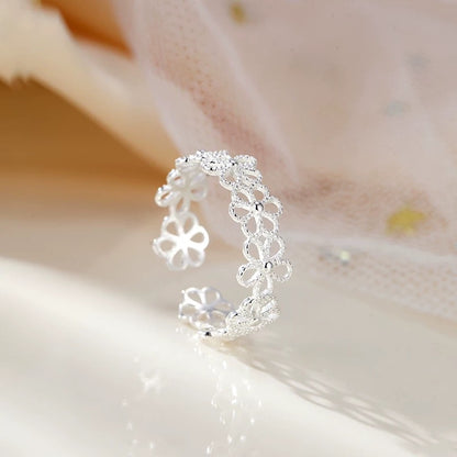 Floral Open Ring