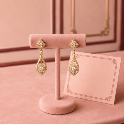 Gold-tone earrings